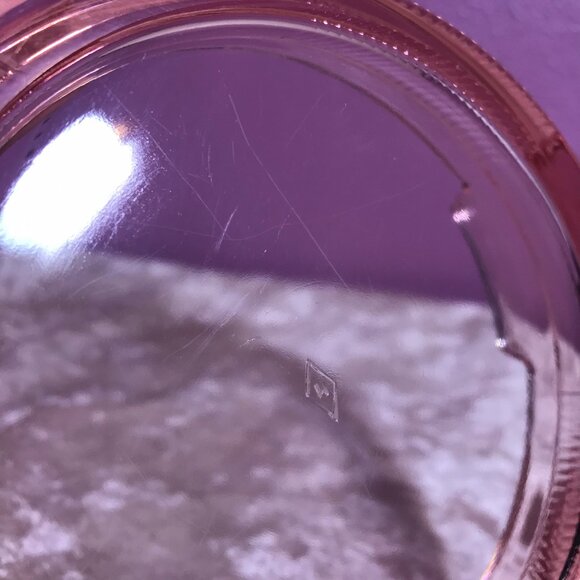 Heisey Vintage Pink Depression Glass Lemon Butter Dish Panel & Pleat Collectible - Picture 10 of 10